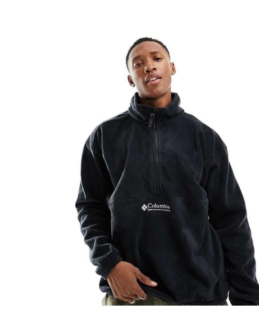 Columbia Black Bent Bough 1/2 Zip Fleece