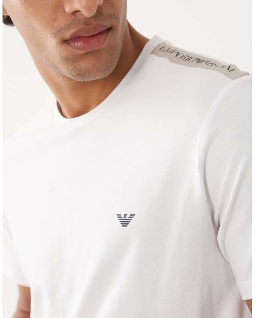 Emporio Armani White Bodywear Logo T-shirt for men