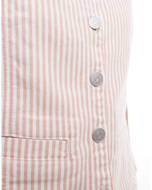 Object Pink Denim Waistcoat Co-ord