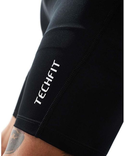 Adidas Originals Black Techfit Compression Training Short Leggings for men