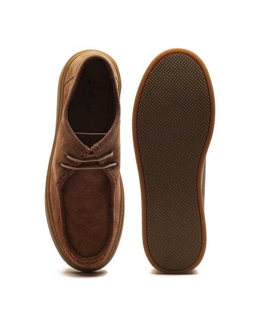 OFF THE HOOK Brown 'Els' Suede Leather Casual Lace-Up Boat Shoes for men