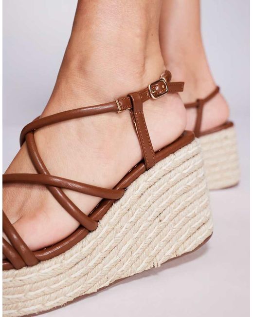 SIMMI Pink Belise Wedge Heels