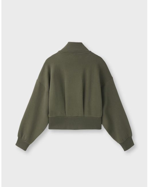 Stradivarius Green B10 Zip-up Sweatshirt With Collar