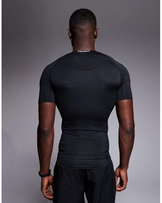 Adidas Originals Black Adidas Training Techfit T-shirt for men