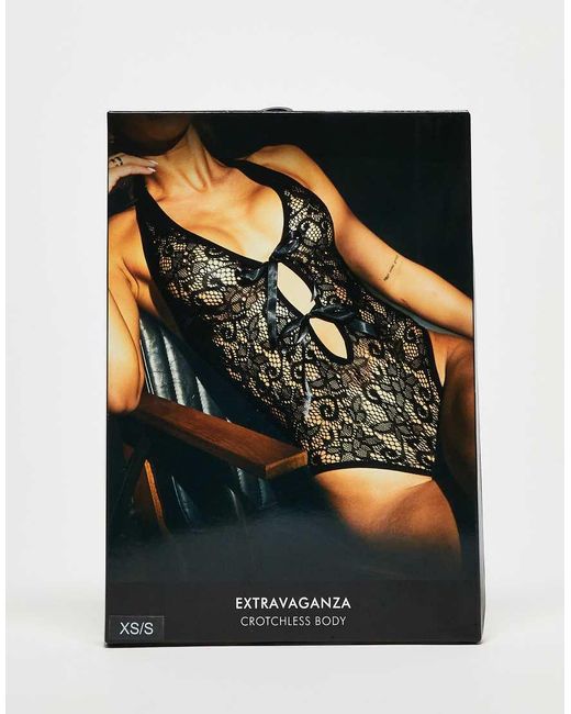 Ann Summers Black Extravaganza Crotchless Body