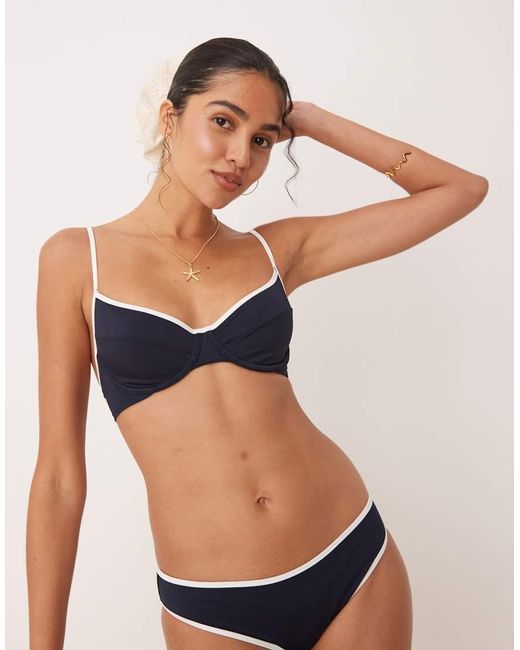 Tommy Hilfiger Blue Underwire Bikini Top