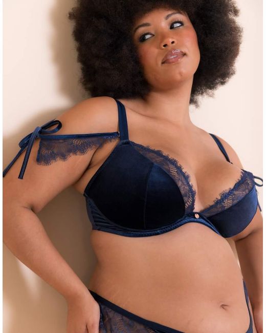 Curvy Kate Black Scantilly Glamour Puss Superplunge Padded Plunge Bra Fuller Bust