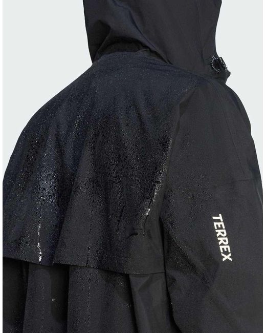 Adidas Originals Blue Terrex Multi 2 Layer Climaproof Rain Parka for men