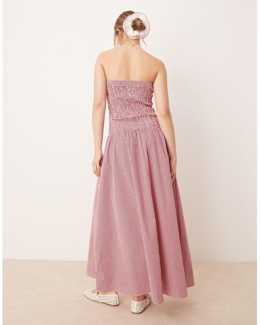 Glamorous Pink Shir Drop Waist Maxi Dress