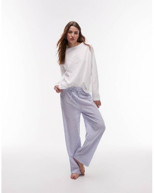 Mango White – pyjama aus langärmligem baumwoll-oberteil