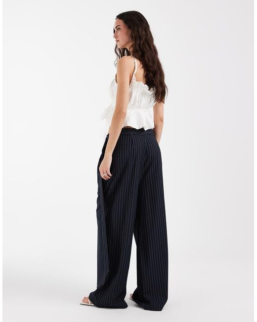 Muse Assembly White Low Rise baggy Pants With Skirt Overlay