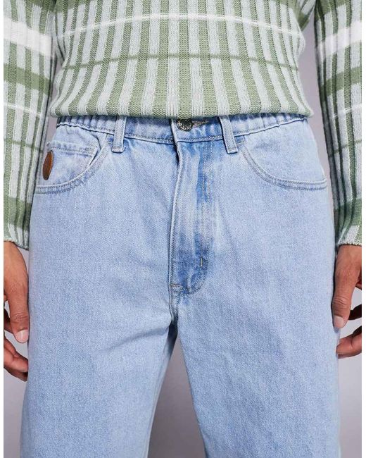 Aape By A Bathing Ape Blue Aape By A Bathing Ape Loose Fit Denim Jeans for men
