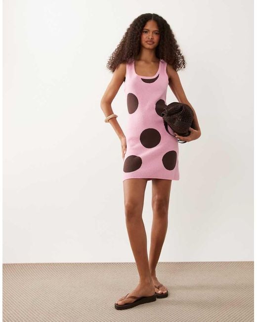 ASOS Pink Knitted Mini Dress