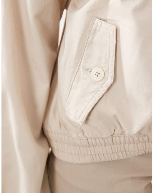 ASOS Natural Washed Cotton Bomber Jacket