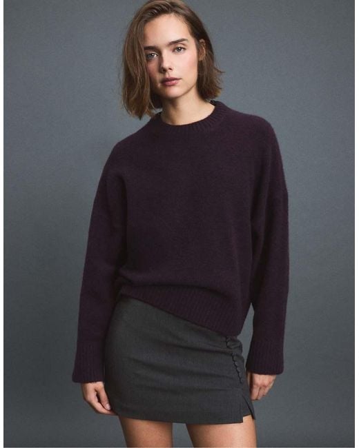 Stradivarius Black Soft-touch Basic Knit Jumper