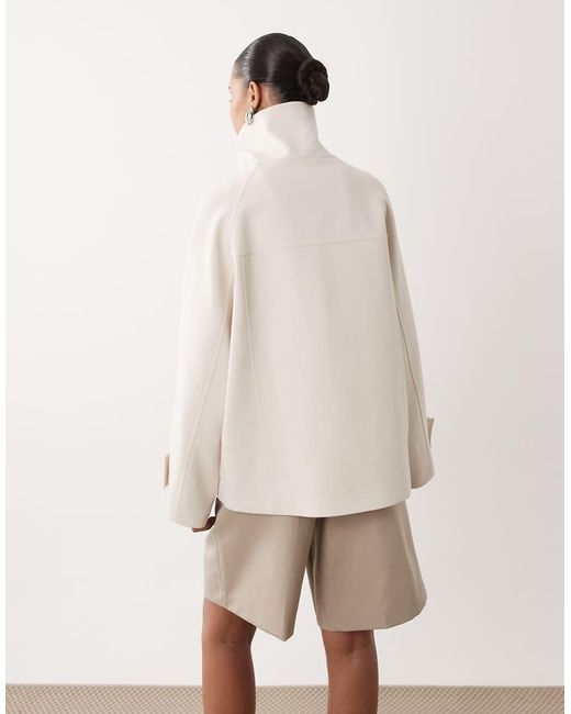 Mango Natural Capsule Funnel Neck Short Trench Coat