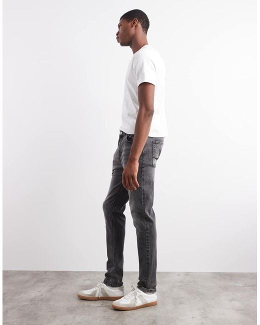 Jeans Skinny Délavé di ASOS in Natural da Uomo
