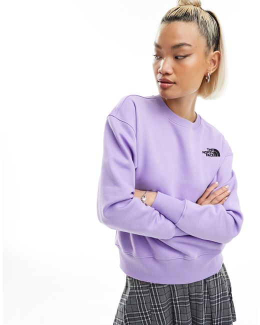 The North Face Purple Essential Oversized Fleece Sweatshirt