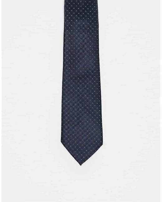 ASOS Blue Geometric Polka Dot Tie for men