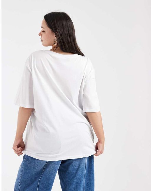 ONLY White Chilli Graphic Oversized T-shirt