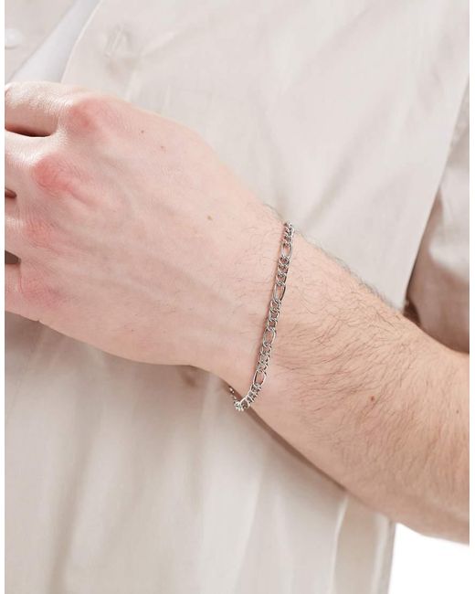 Pulsera De Cadena Fígaro En De ASOS de hombre de color Metallic