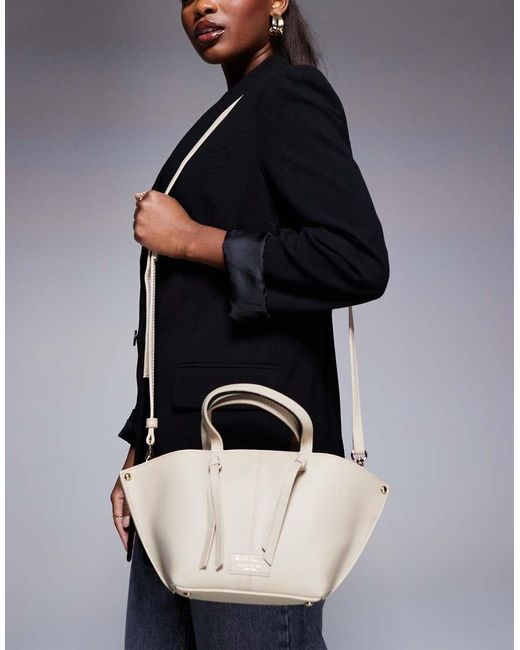River Island Blue Leather Tote Bag