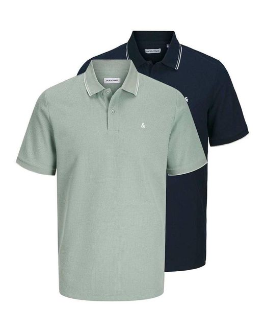 Jack & Jones Set Van 2 Poloshirts in het Blue voor heren