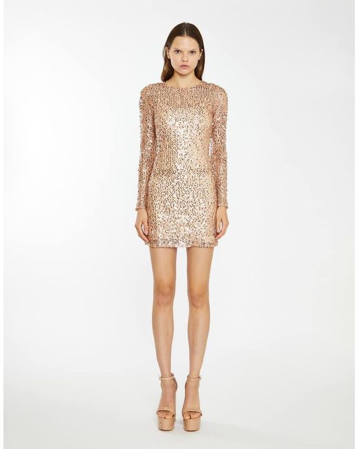Glamorous Natural Mesh Mini-Dress