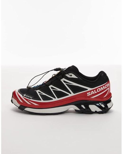 Zapatillas De Deporte Negras, Rojo Escarlata Y Vainilla Xt-6 Gtx De Salomon de color Black