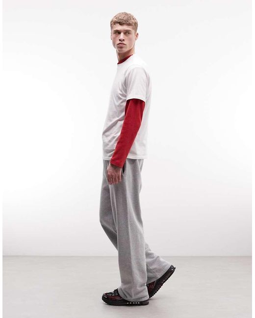No Problemo Gray 100% Cotton Logo Straight Leg joggers With Tie Waist for men