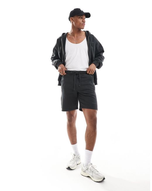 The Couture Club Black Co-ord Raw Seam Jersey Shorts for men
