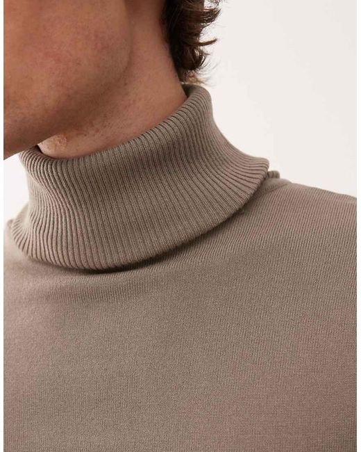 Collusion Natural Soft Knitted Roll Neck for men