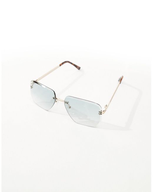 ASOS Natural Rimless Sunglasses for men