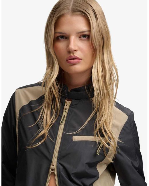 Bench x Superdry & Co Natural Racer Shell Double Zip Jacket