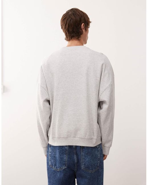 Collusion White Essentials Boxy Oversized Sweatshirt for men