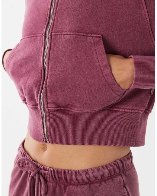 Cotton On Red Active Raglan Zip-through Hoodie
