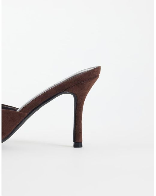 SEQWL Wide Fit Brown Ocon Heeled Sandals