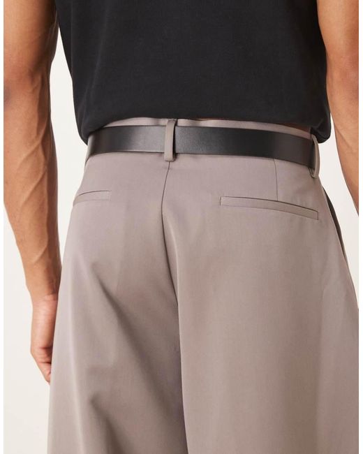 ASOS Black Faux-leather Smart Belt for men
