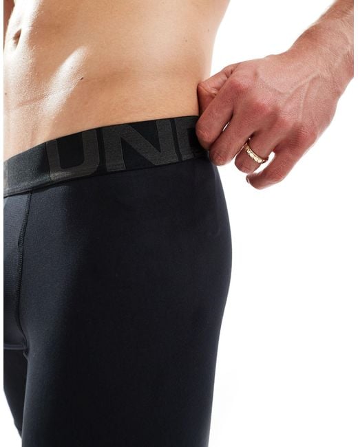 Under Armour Black Tech 2 Pack 6 Inch Boxers for men