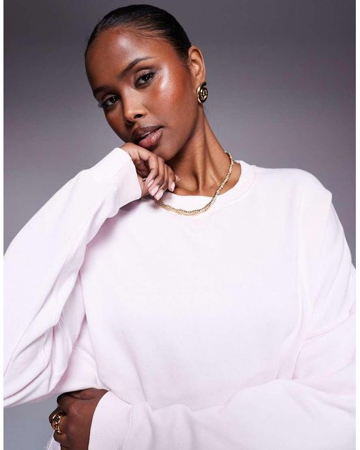 River Island White Chopped Sweatshirt