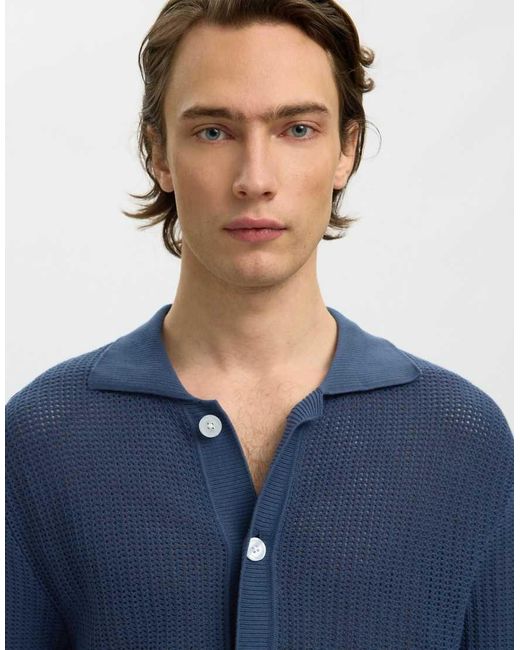 Camisa De -Azul SELECTED de hombre de color Blue