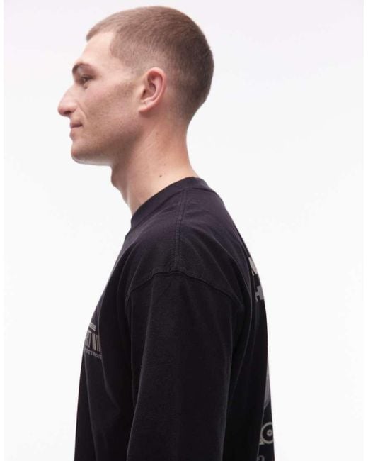 Carhartt Black Arcan Relaxed T-shirt With Back Print for men