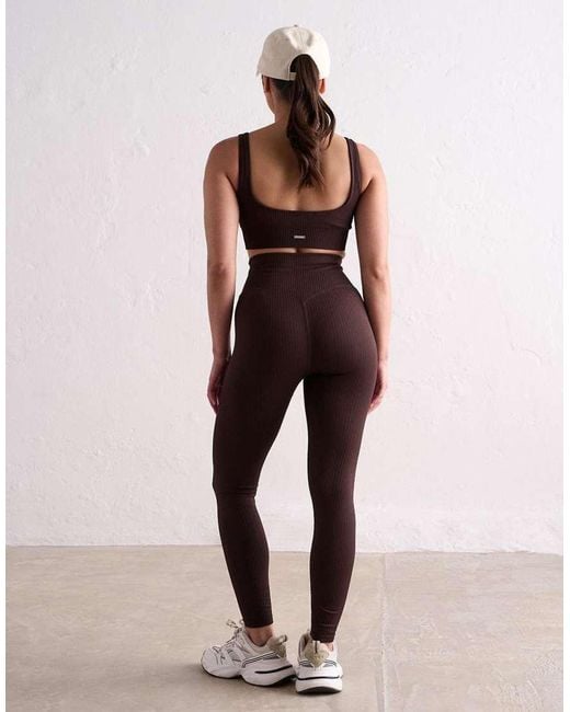 Aim'n Natural Cacao Ribbed Seamless Tights