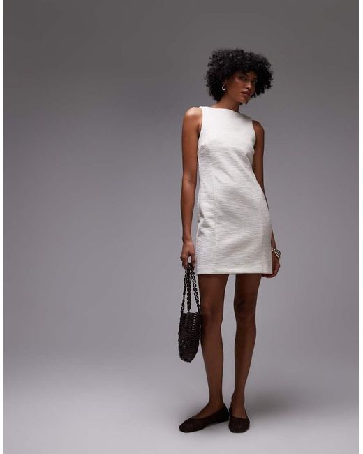 Mango Gray Tailored Mini Shift Dress
