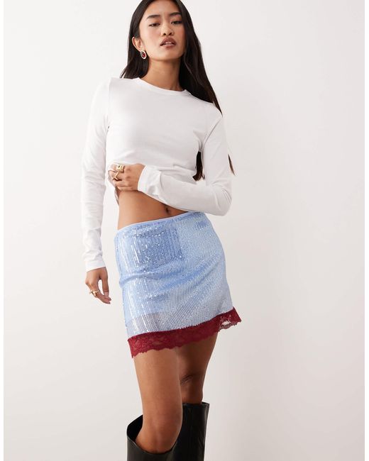 ASOS White – kurzer pailletten-skort