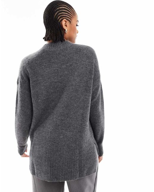 Vero Moda Blue Oversized High Neck Jumper