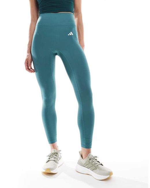 Leggings De 7/8 Color Cerceta Lavado Con Costura Delantera Optime Essentials De -Azul Adidas Originals de color Blue