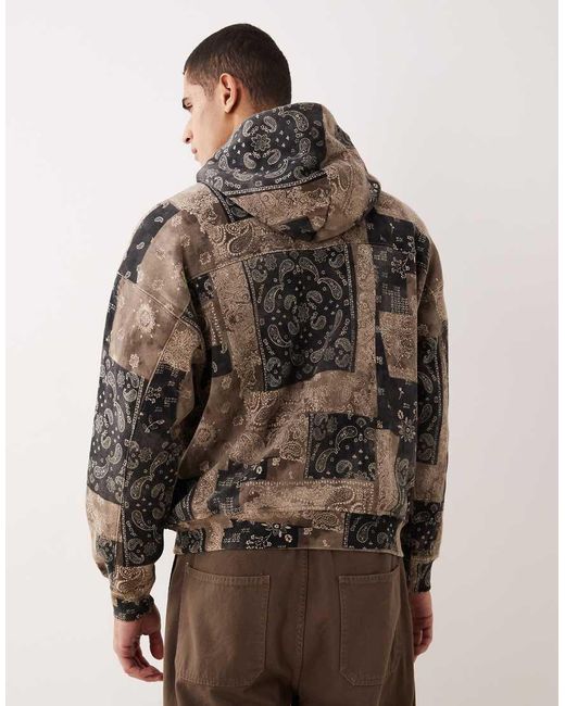 Abercrombie & Fitch Brown Essential Tile Graphic Hoodie for men