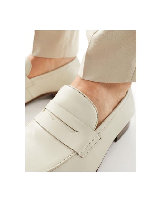 Walk London – capri – saddle-loafer aus leder in White für Herren