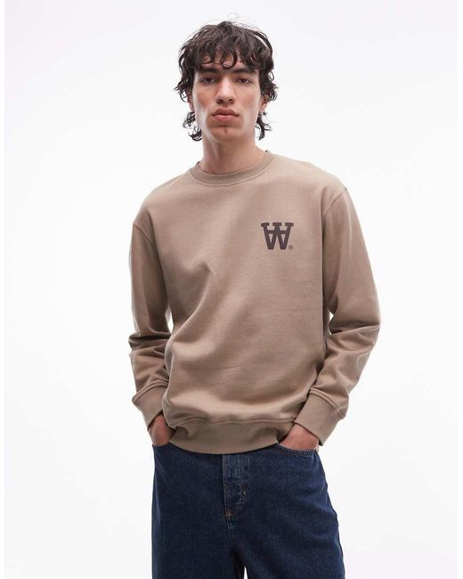 DOUBLE A by WOOD WOOD Blue Noel Pullover Sweatshirt for men